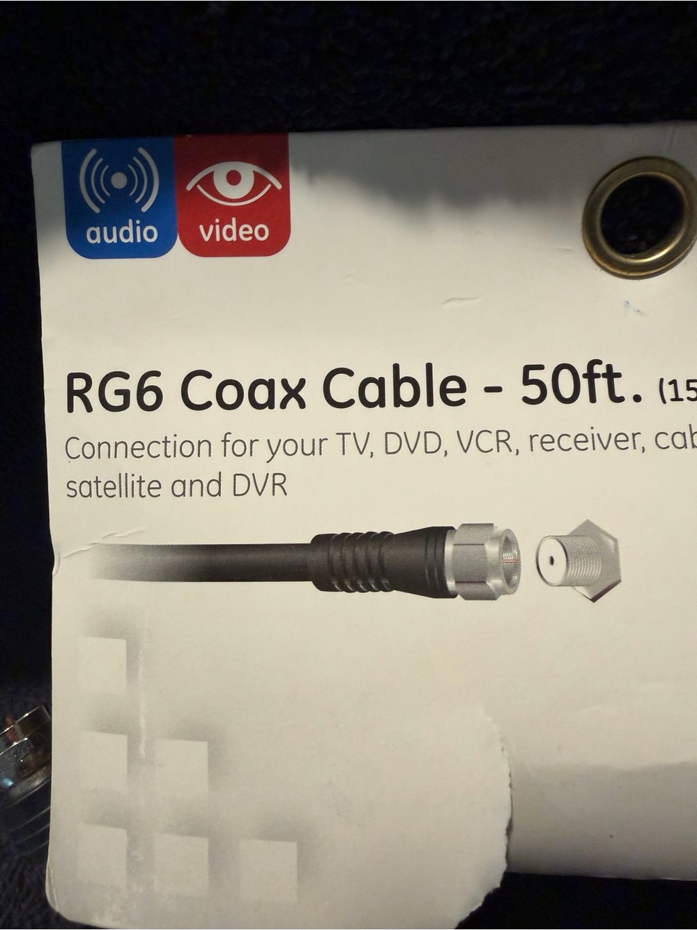 RG6 Coax Cable - 50ft Black